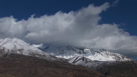 Long-shot-of-snowcapped-mountains-in-Southern-Utah