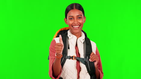 happy, green screen and female explorer