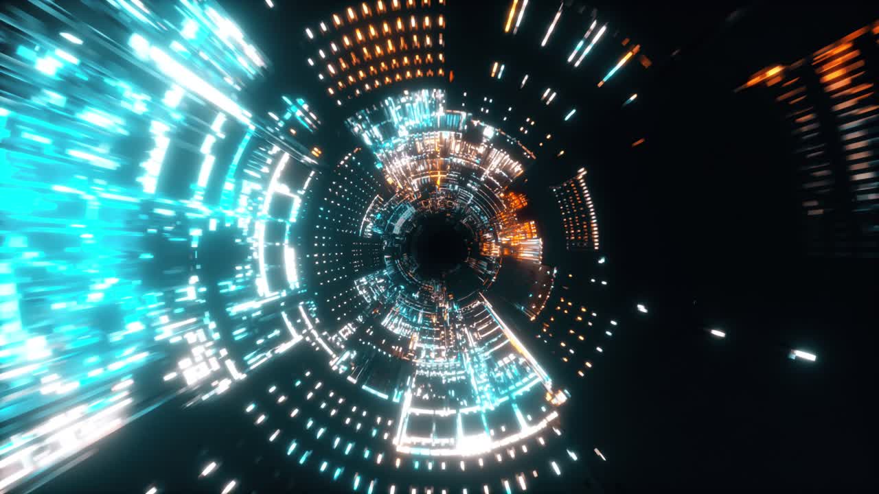 Hyperspeed Tunnel of Neon Light