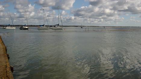 Weitwinkelaufnahme-Mit-Blick-Nördlich-Des-Solents-Bei-Flut