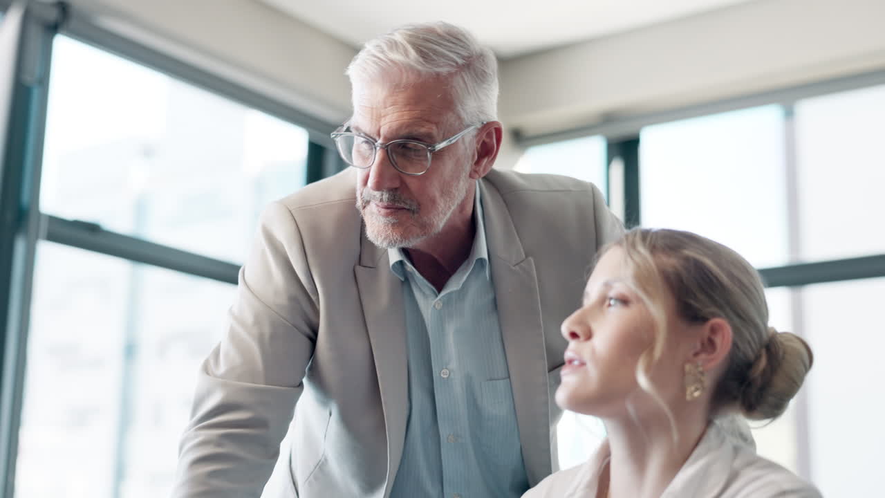 Business professionals collaborating in an office setting