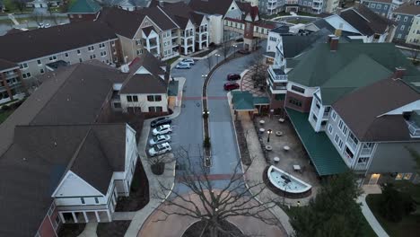 Tilt-up-reveal-of-retirement-home-in-winter