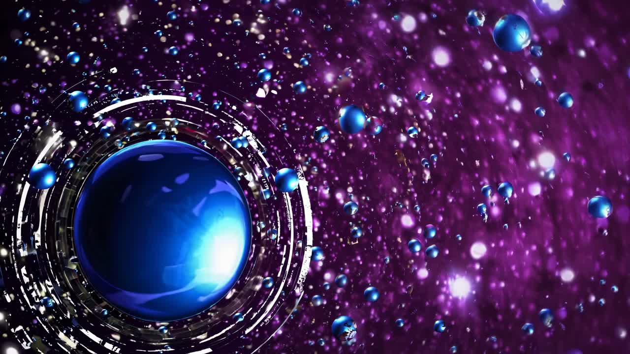 fondo de navidad futurista abstracto con esferas azules