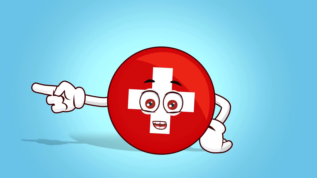 카 아이콘 스위스 발 얼굴 애니메이션 왼쪽 측면 포인터 루마 매트