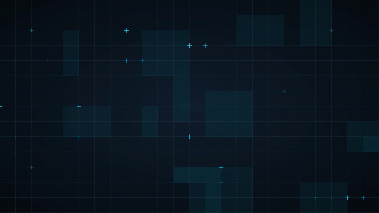 Abstract Digital Grid Background with Glowing Data Elements
