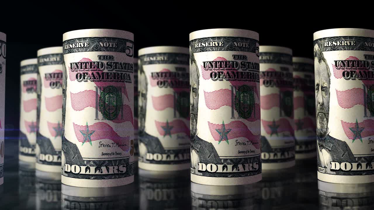 달러 지폐 롤 원활한 루프