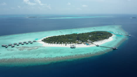 panning view of private luxury resort kihaa maldives