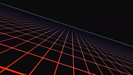 animación de juego sobre banner de texto sobre red de cuadrícula contra túnel triangular en patrón sin costuras