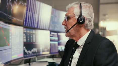 businessman working on a computer in his office