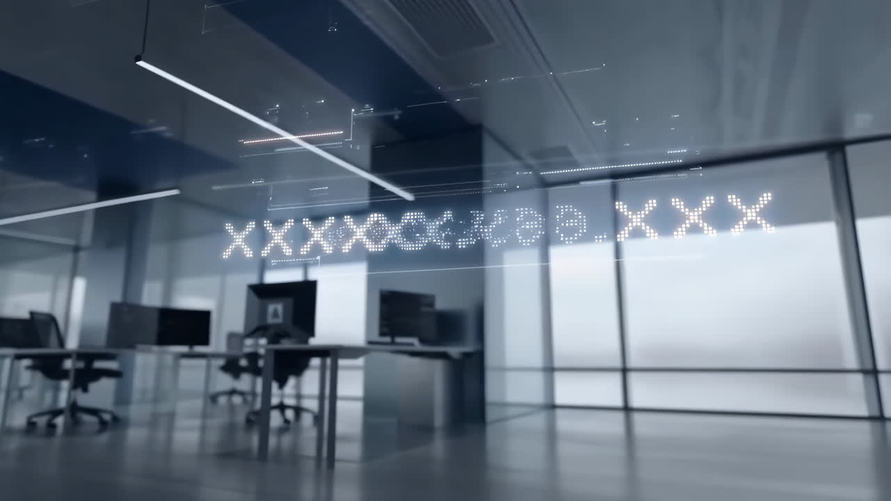 Moderne kontor med digital dataprojektion