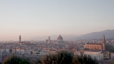 overlooking the city of florence, italy