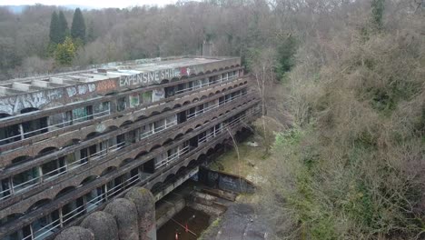 exterior view of st peter's seminary abandoned near cardross, scotland