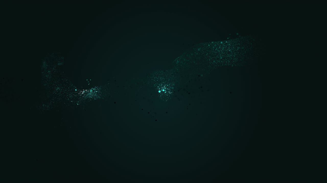 la corriente azul azul de lujo fluye lentamente sobre un fondo negro. copia el espacio. 4k.