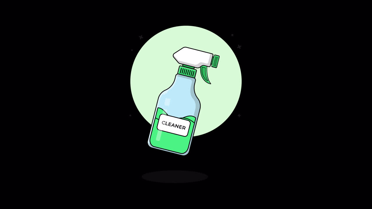Flacone di detergente animato che si trasforma in flacone spray