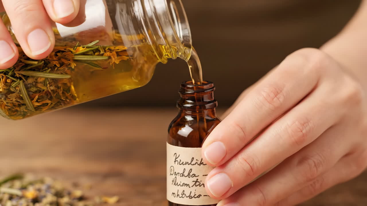 Making herbal infusion