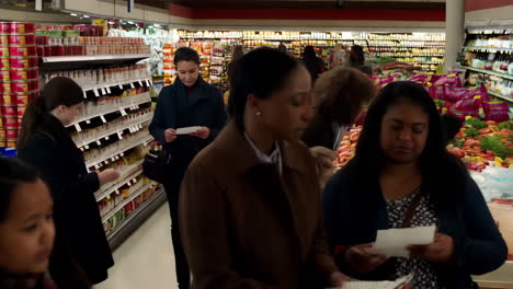 shopping at a grocery store