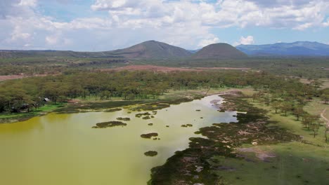 Aerial-stock-footage-Lake-Elementaita-Sleeping-warrior