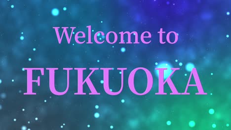 welcome to fukuoka message text animation motion graphics