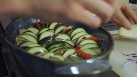 vegetarian food being prepared for dinner