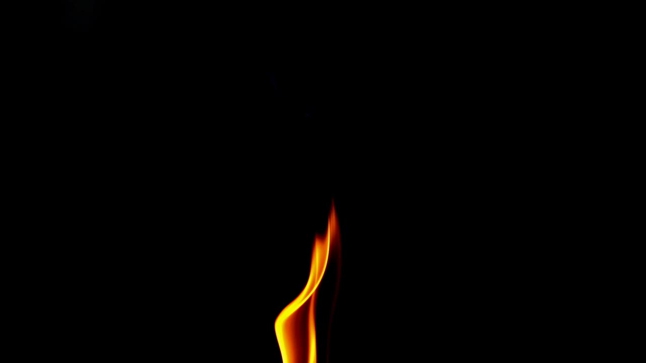 Fire on a black background. Slow motion