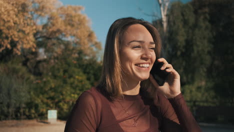 beautiful blonde woman flirting on the phone