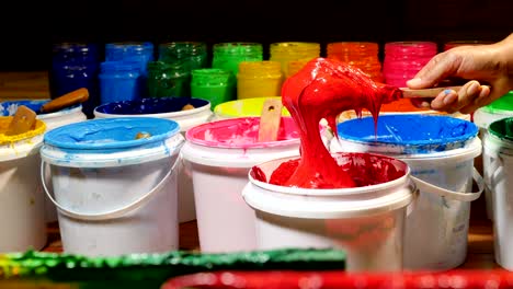scoop color rojo de la tinta para imprimir camiseta