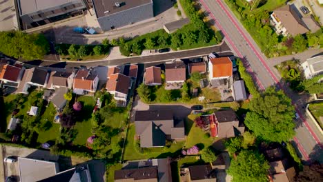 Tilt-up-drone-shot-of-gandsfjord-and-city-of-Sandnes-Norway