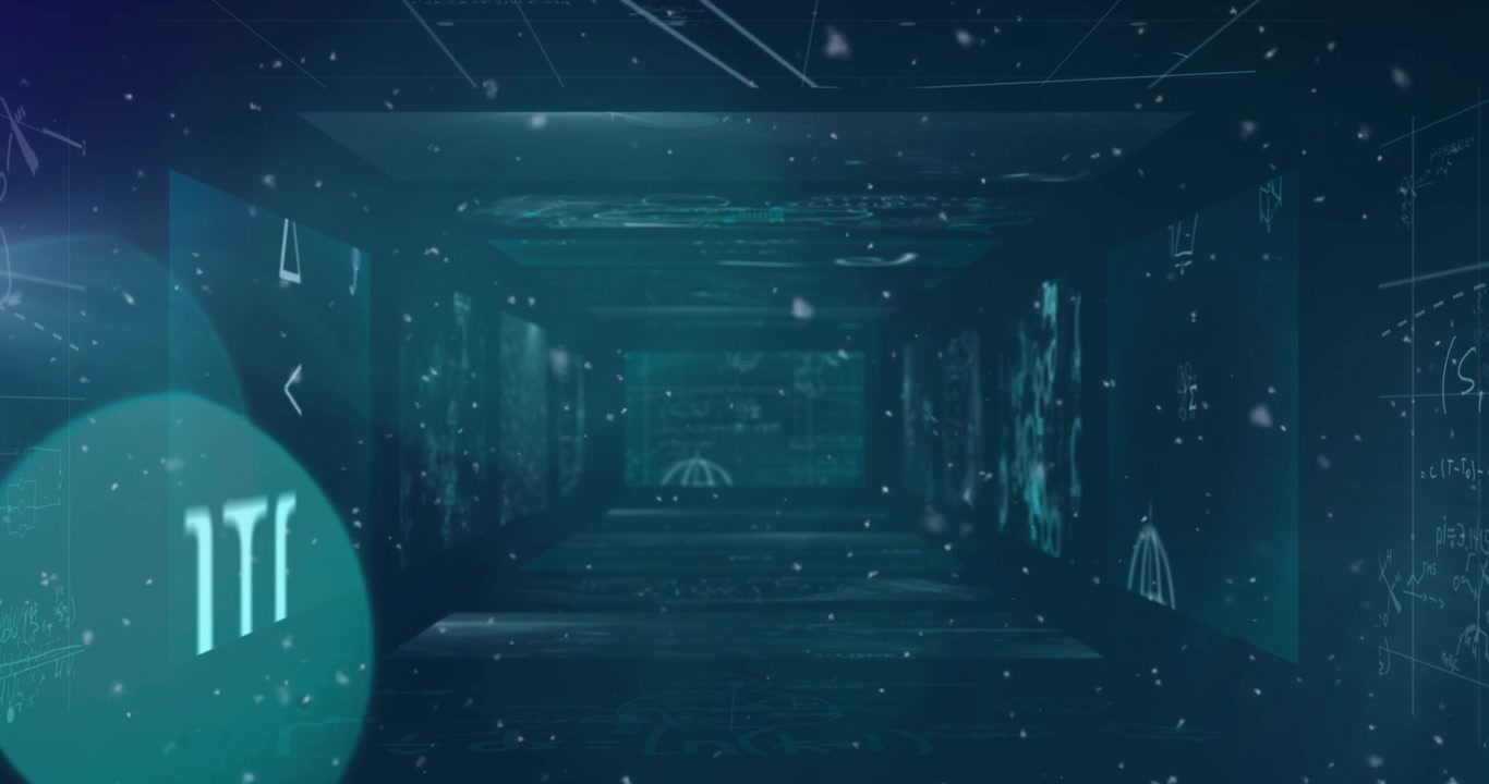 Animation af støv over skærme med forskellige data