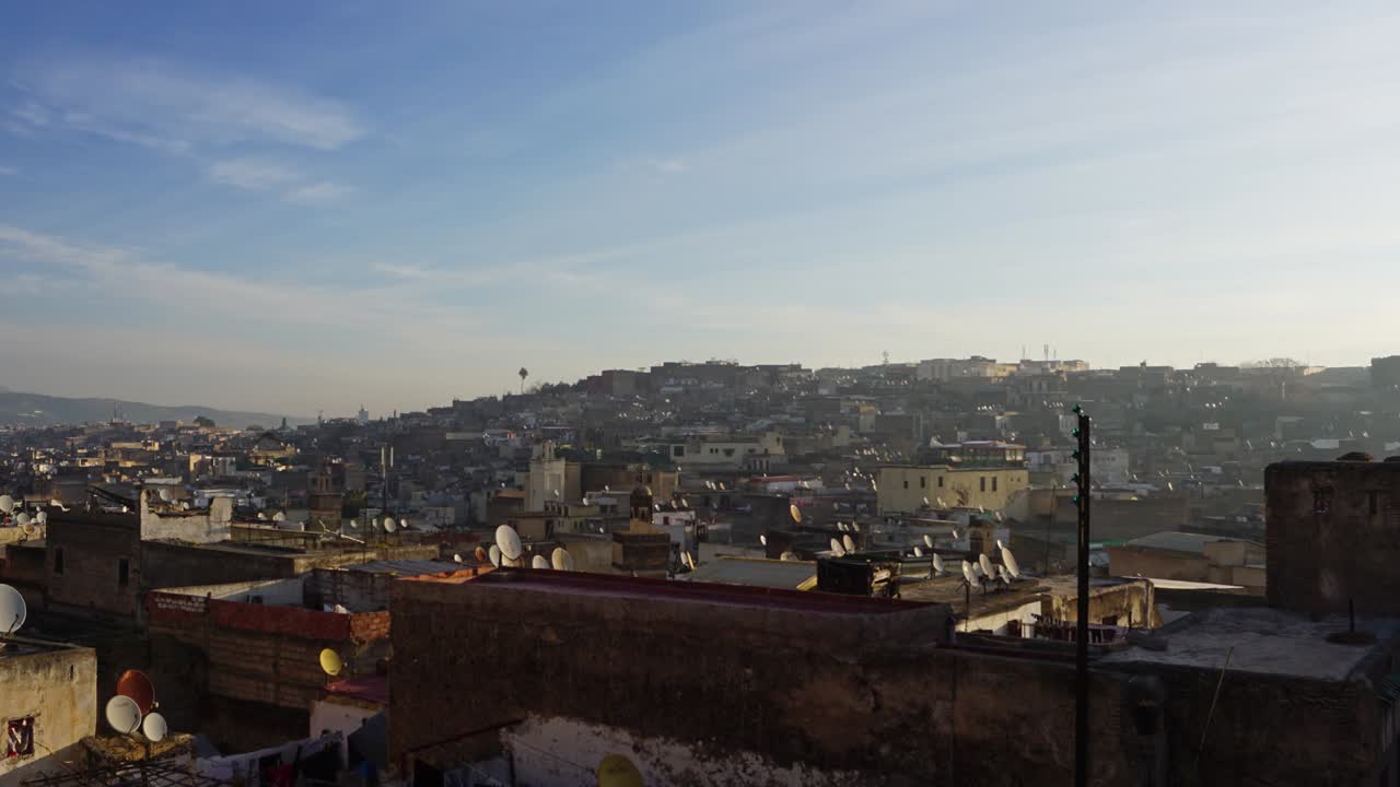 Vecchia Medina a Fes all'alba, Marocco, timelapse