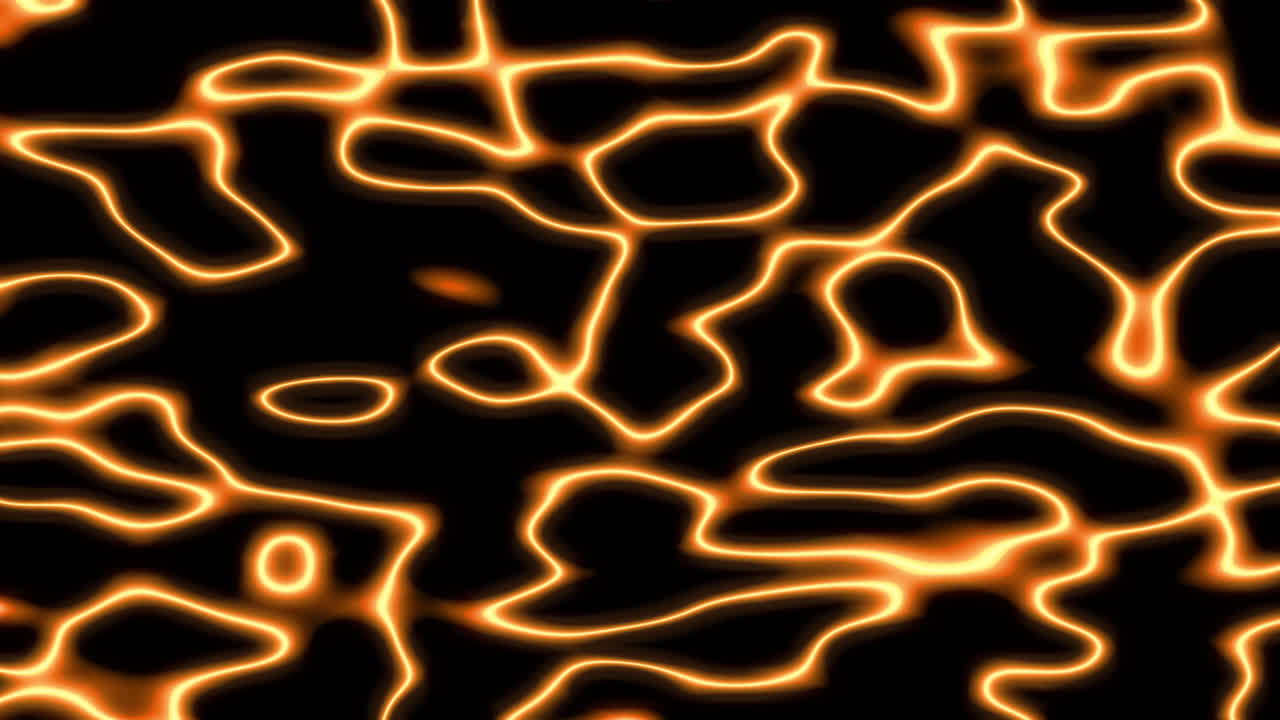 Abstract Orange Lines on Black Background
