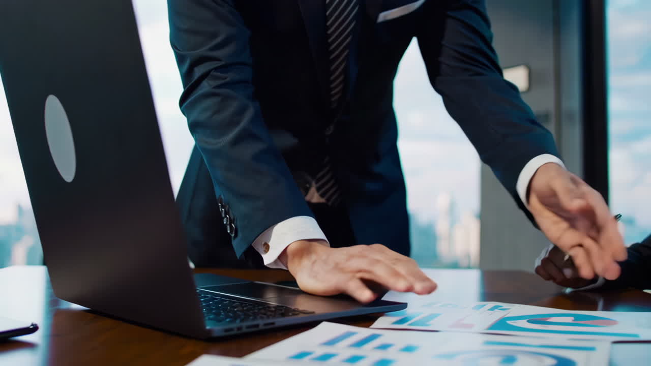 Business Meeting in Modern Office