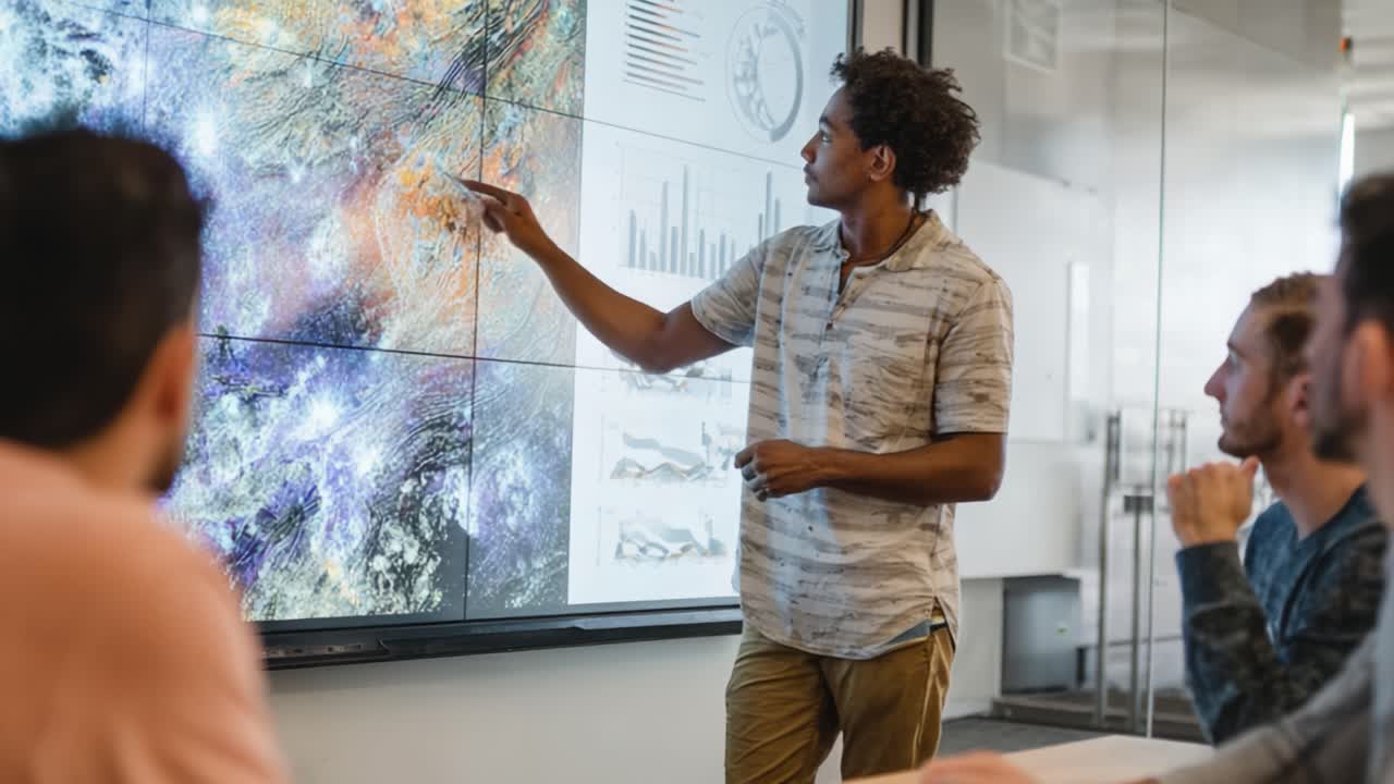 Engaging Presentation by a Young Professional Explains Complex Data Visualizations in a Modern Classroom Setting to Attentive Learners