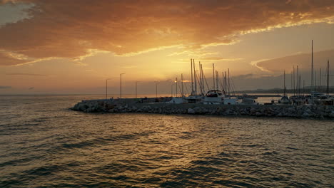 sunset at the marina