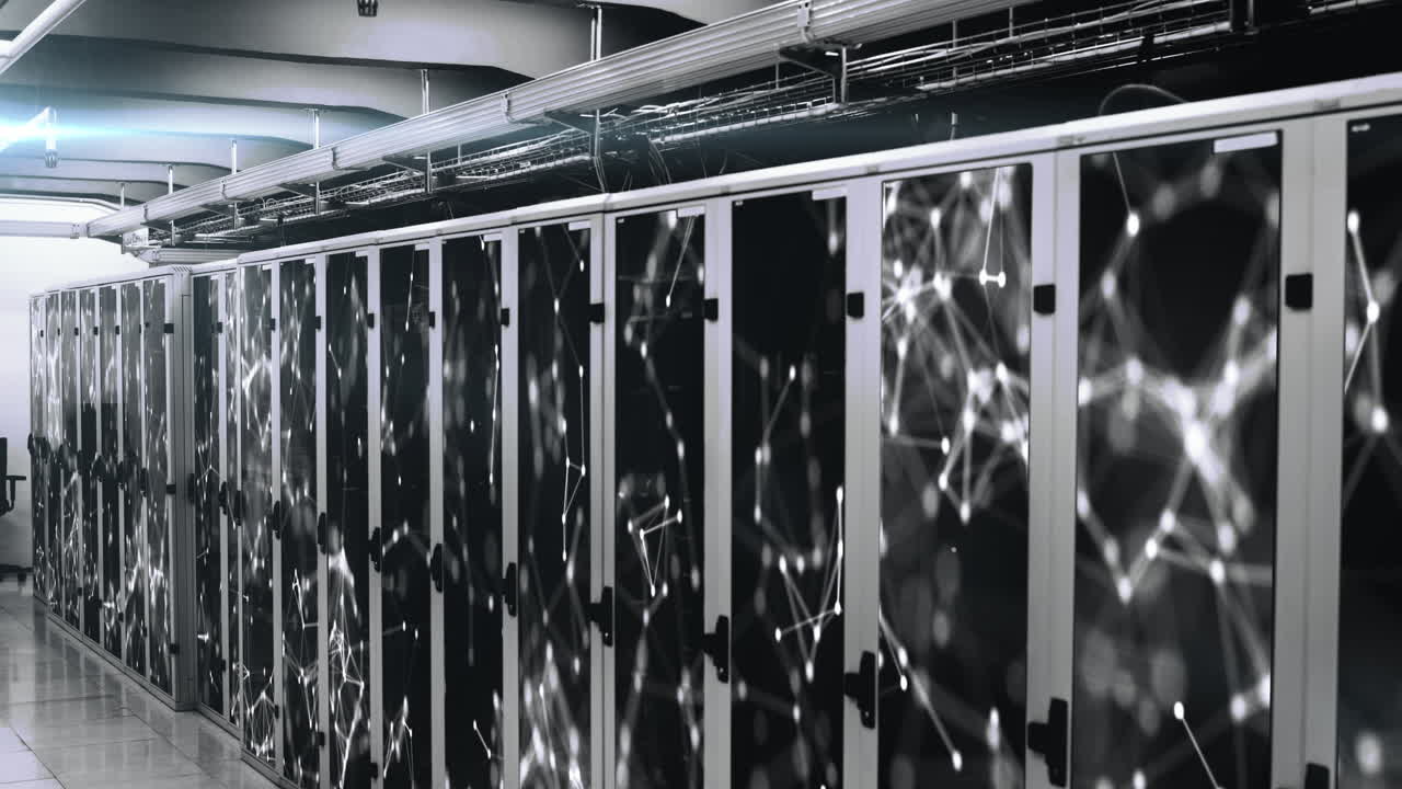 Network of connections over server room