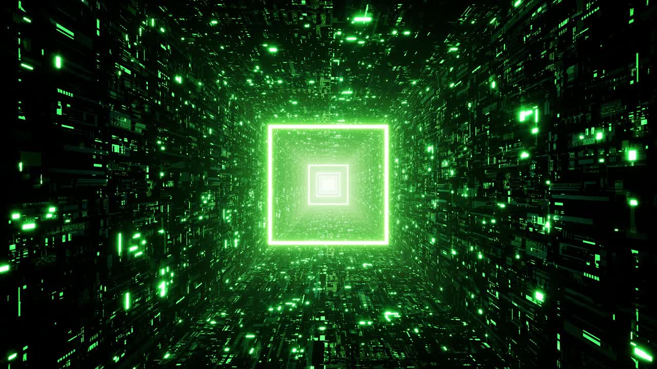 Square Matrix Tunnel VJ Loop