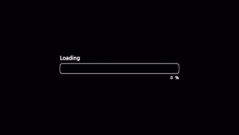 animation colorful loading bar on black background.