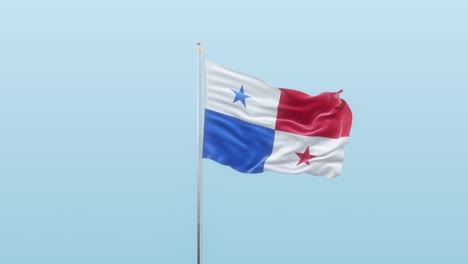 panama flag with alpha and background with different angle of movement