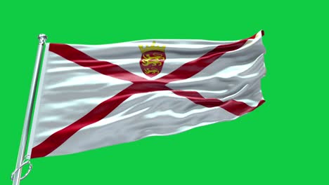 4k highly detailed flag of jersey - jersey flag high detail - national flag jersey wave pattern loopable elements