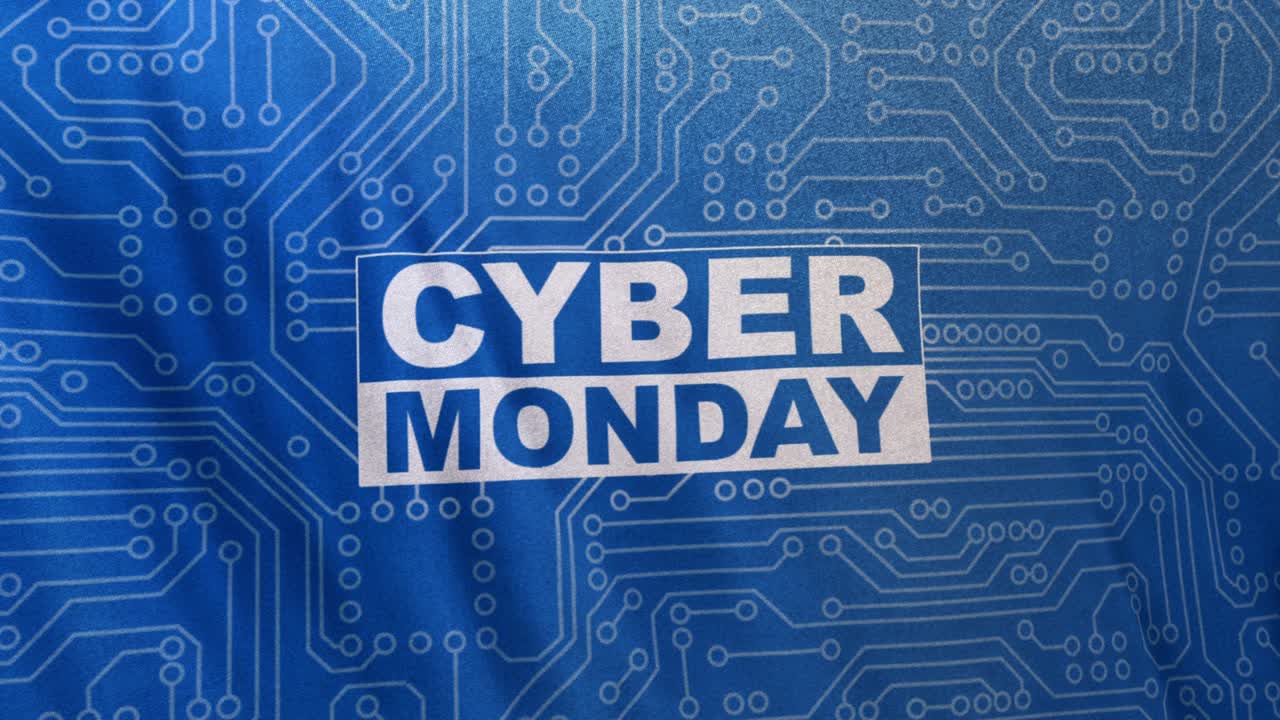 Blå Cyber Monday bannerloop til sociale medier