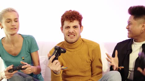 people playing video games