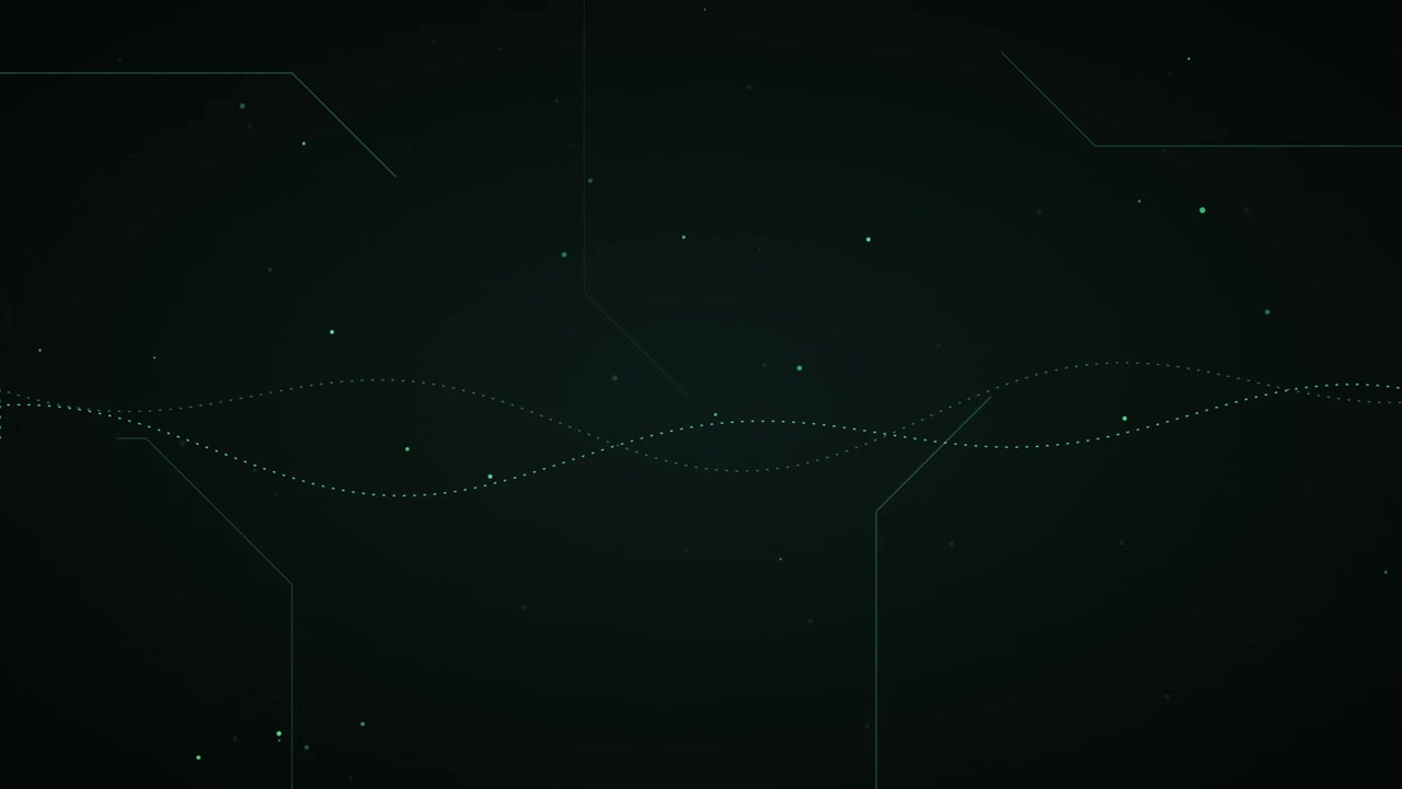 Abstract Digital Background with Moving Data Waves and Circuit Lines