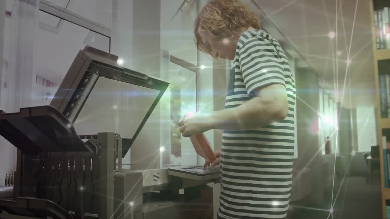 학생을 통한 연결 네트워크의 애니메이션