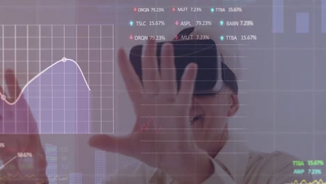 Animation-of-mathematical-drawings-and-equations-over-man-wearing-vr-headset