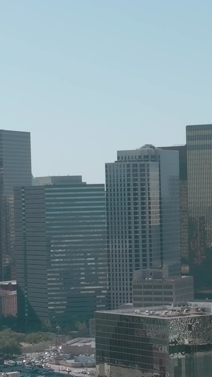 Vista do centro de Dallas, Texas, de uma perspectiva aérea durante o dia