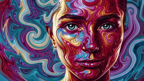 retrato abstracto de una mujer