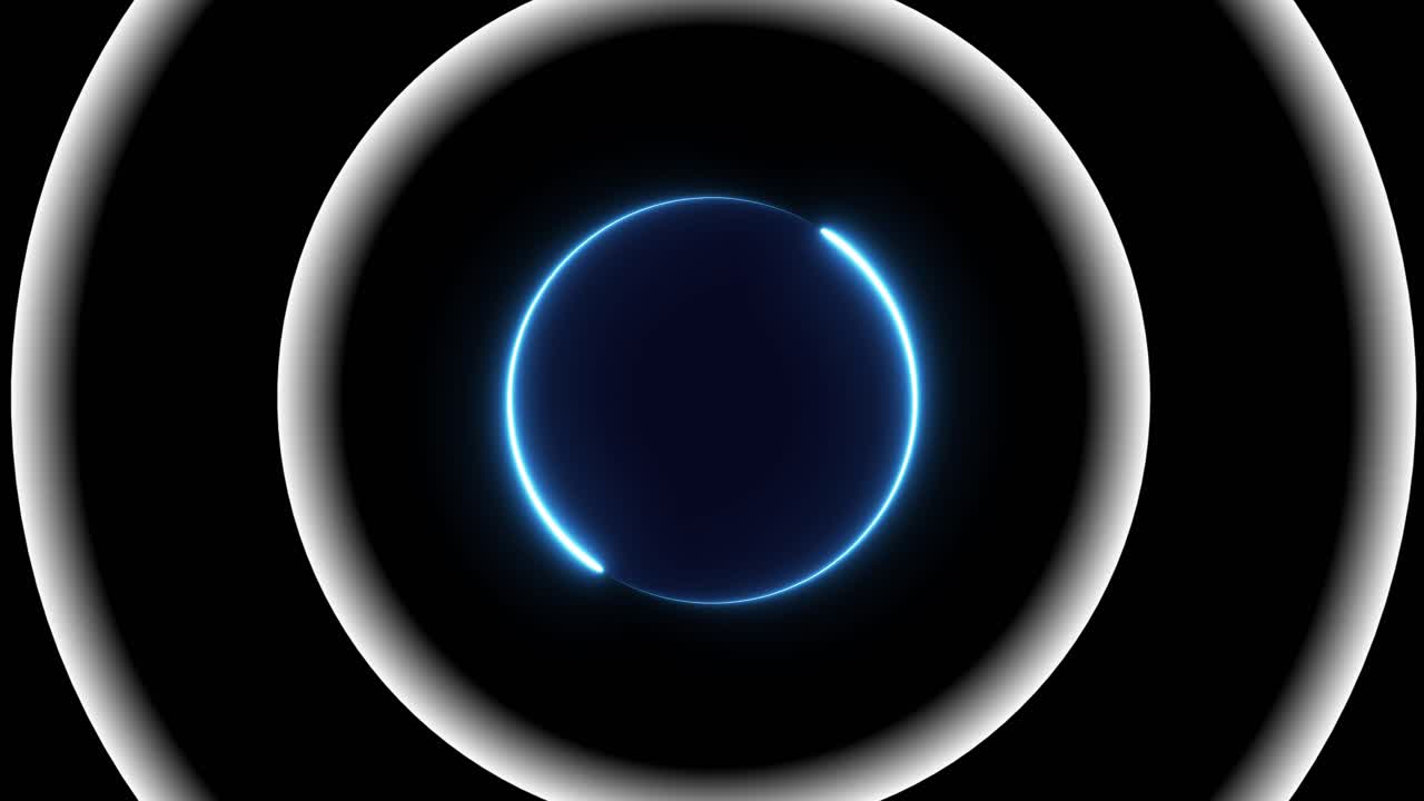 Fondo abstracto círculo neón