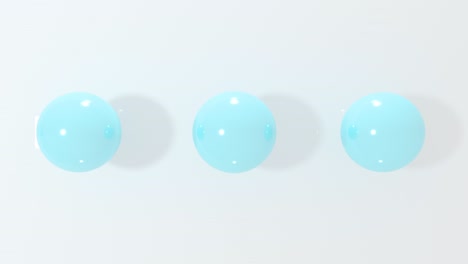 3d liquid balls flying on white background. 4k animation. looping.