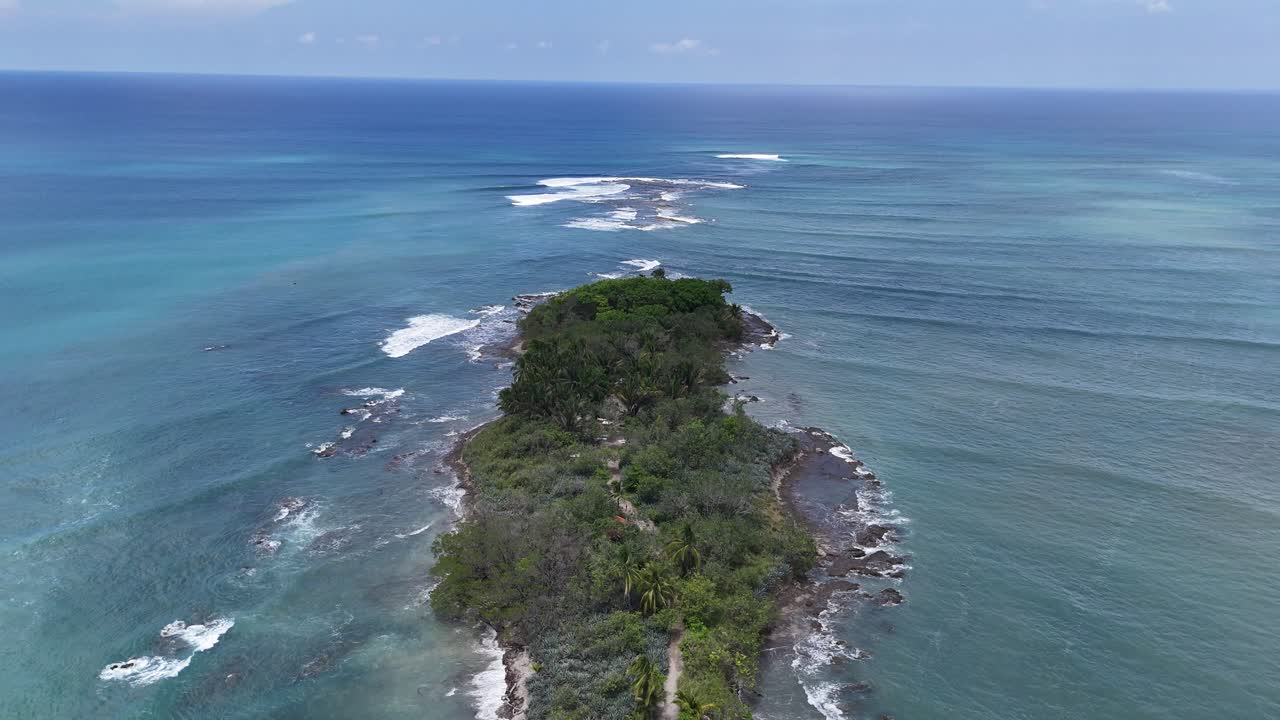 Aerial images of nature and mountains, island, cemetery, Costa Rica, Cóbano, Puntarenas