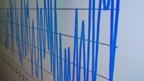 financial data display on monitor