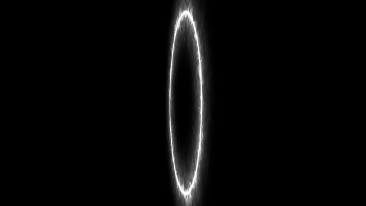 White glowing ring electric animation motion graphics